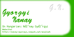 gyorgyi nanay business card